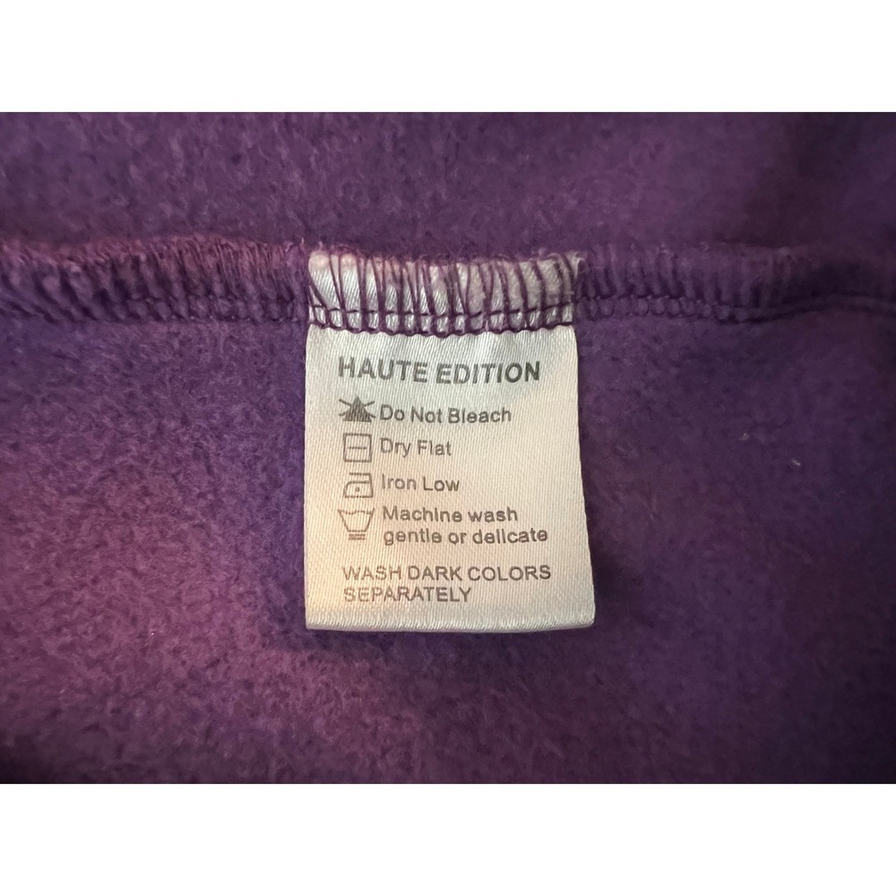Haute Edition Purple V-Neck Sweatshirt Dress Long Sleeve L (1156) - Picture 7 of 15